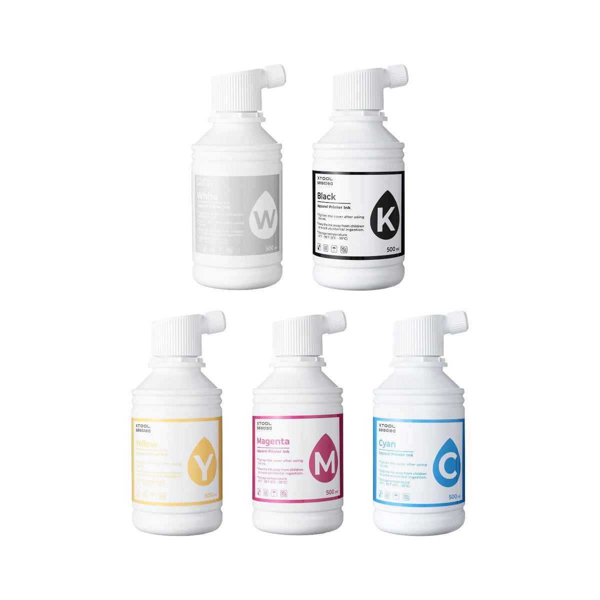 xTool Selected Apparel Printer Ink (500ml)