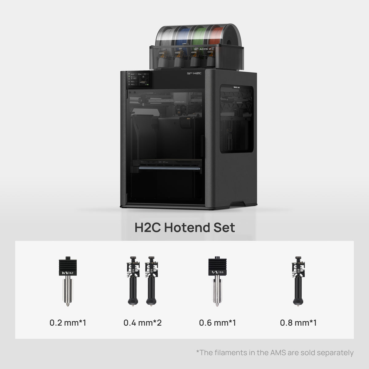 Bambu Lab H2C Combo 3D Printer