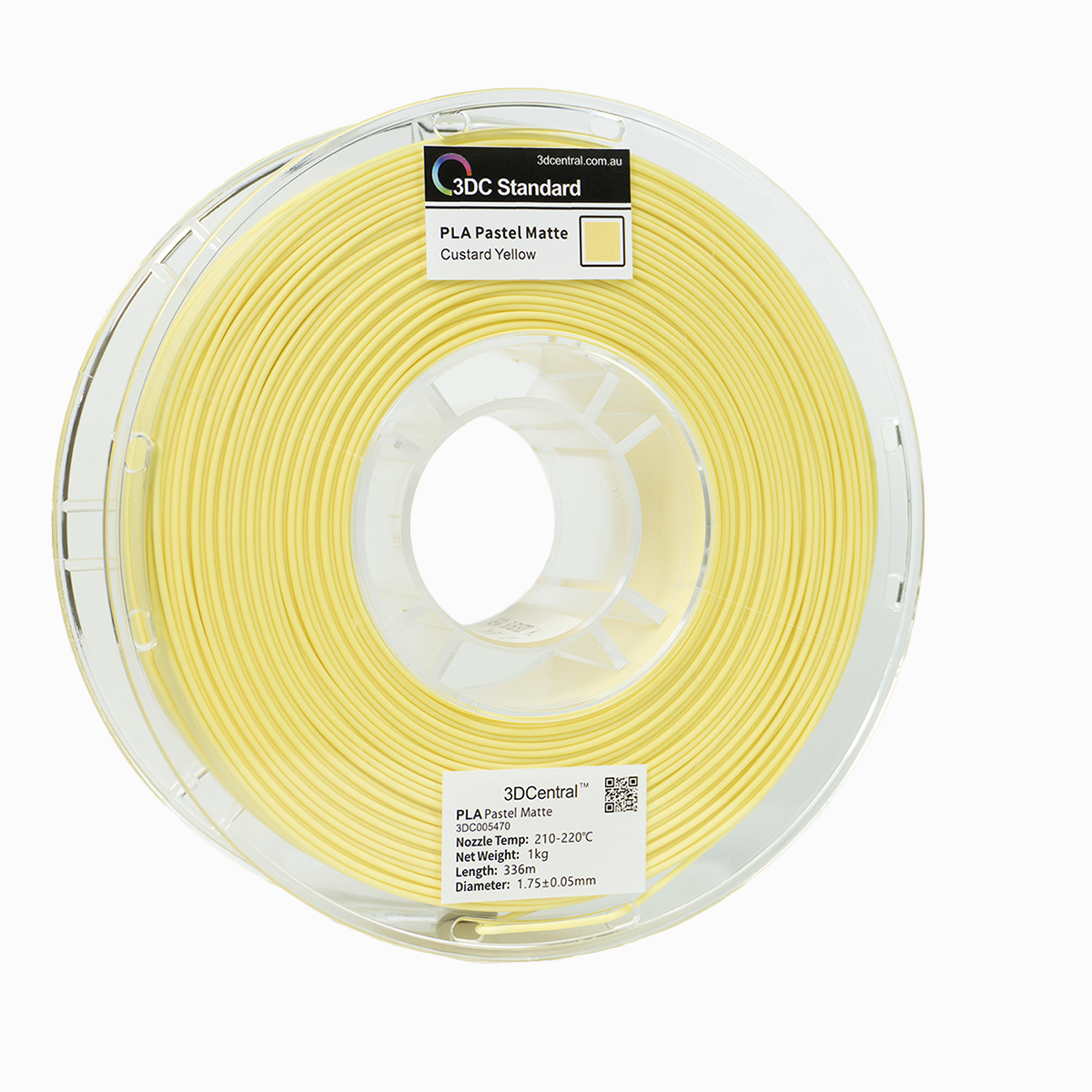 Matte custard yellow pink 3D printer filament spool