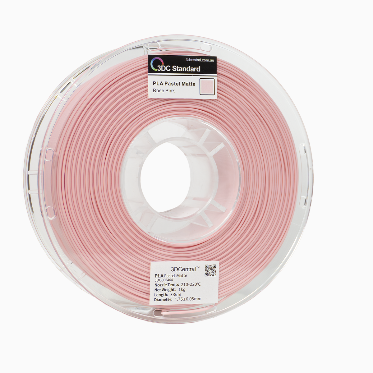 Matte rose pink 3D printer filament spool