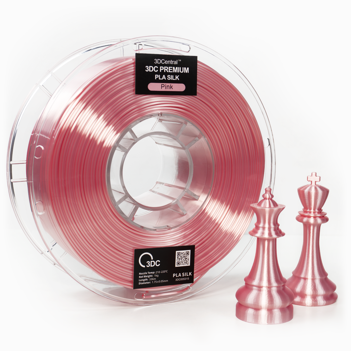 Premium pink 3D printer filament spool