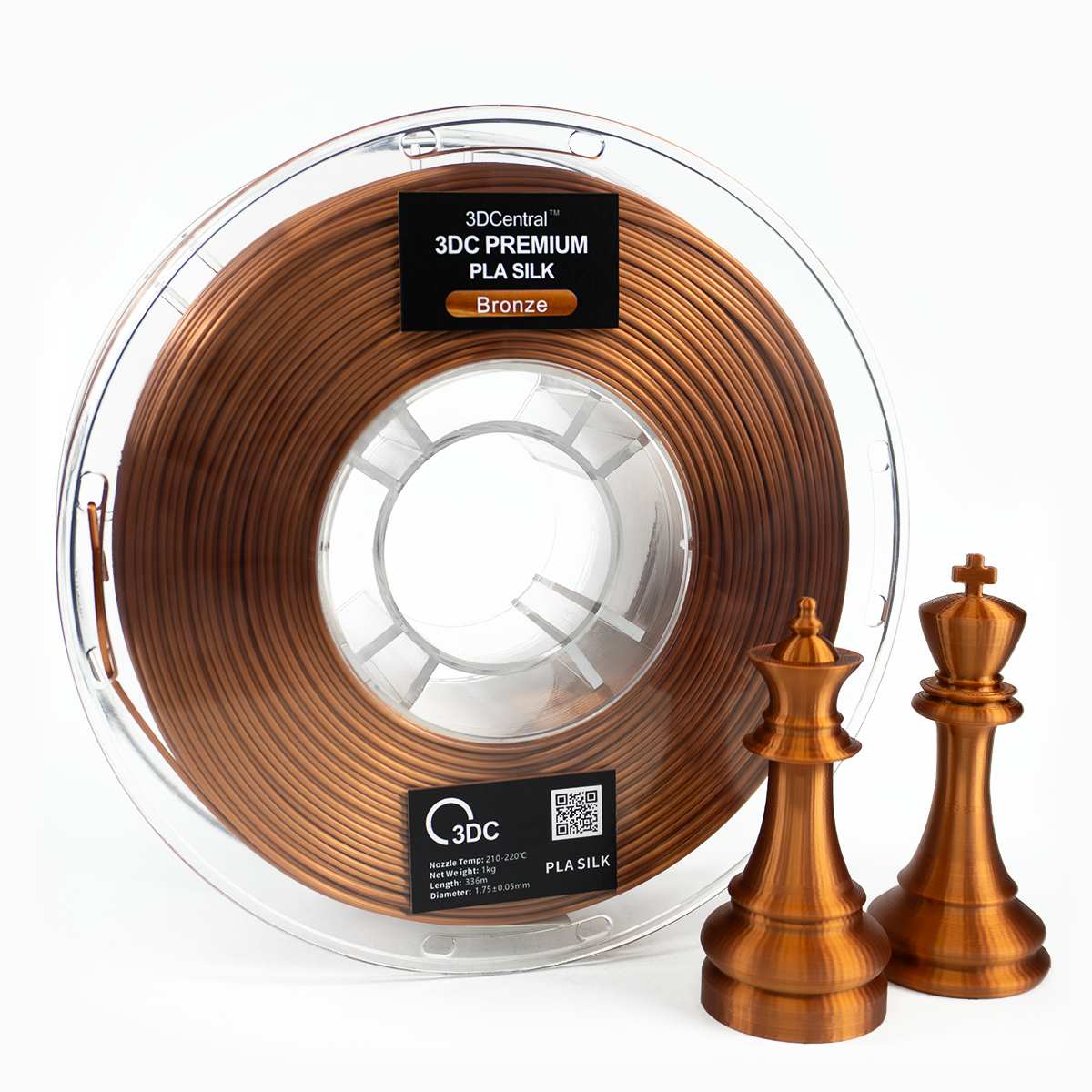 Premium bronze 3D printer filament spool