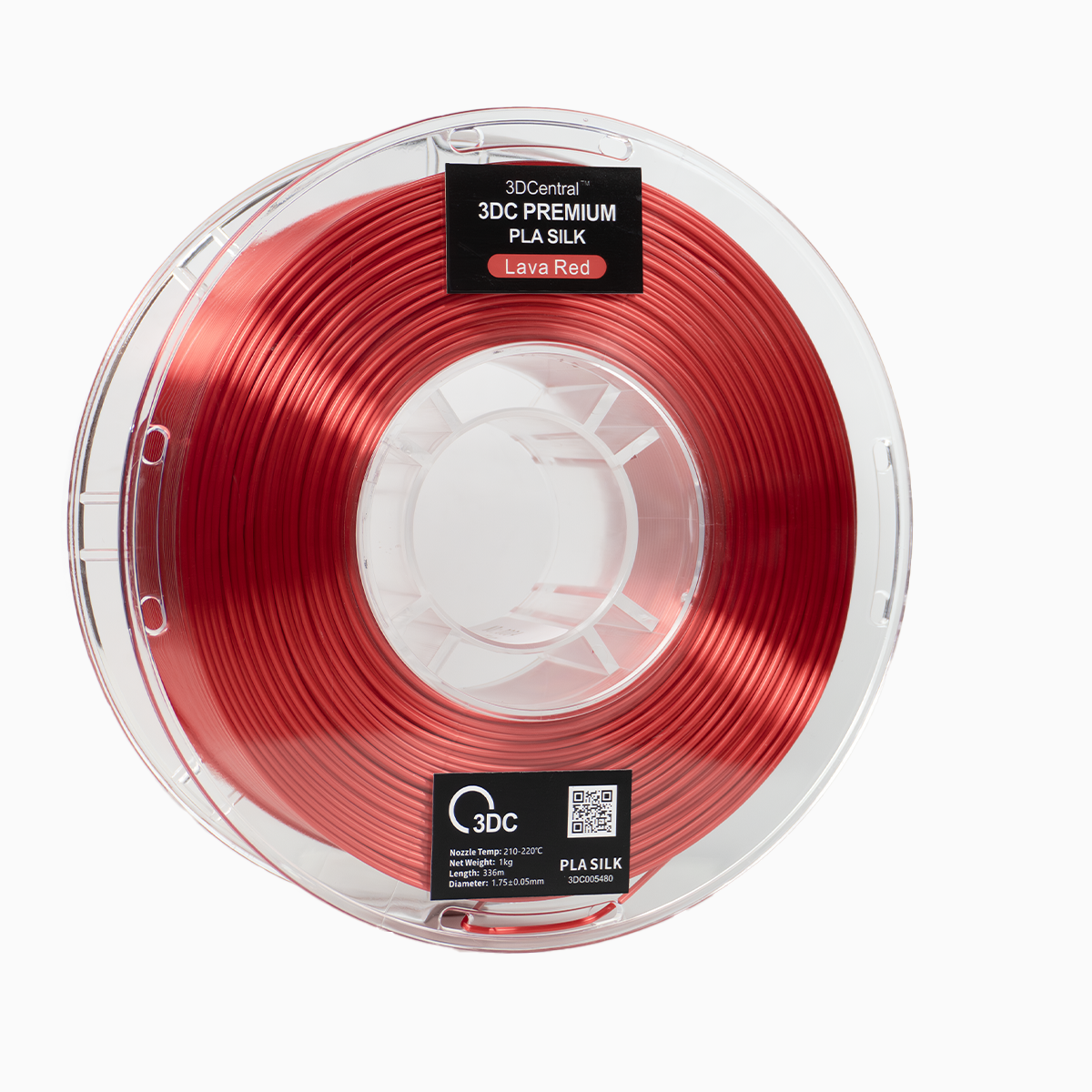 Premium lava red 3D printer filament spool