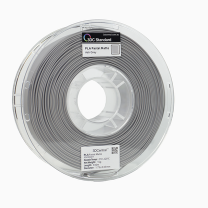 Matte ash grey 3D printer filament spool