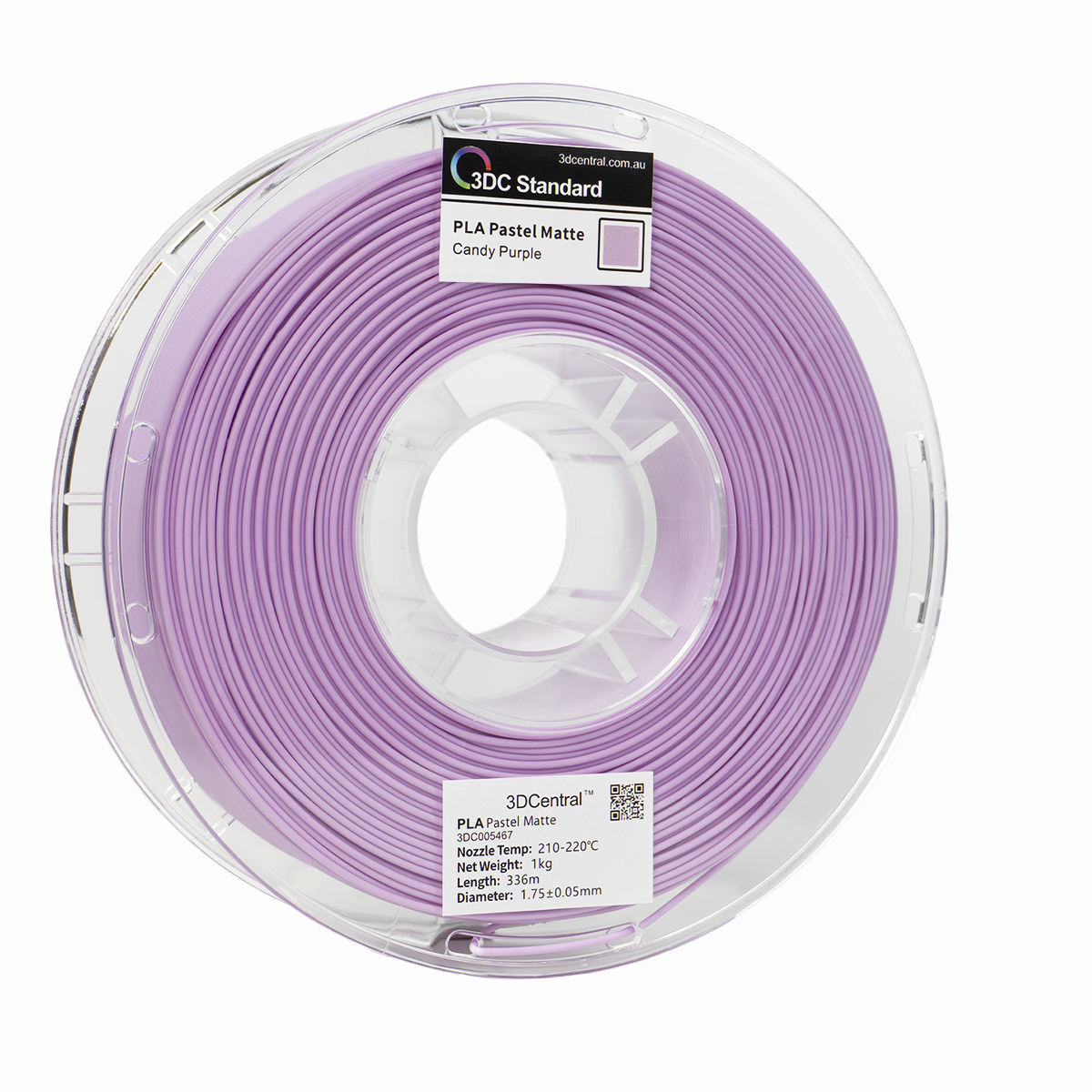 Matte candy purple 3D printer filament spool