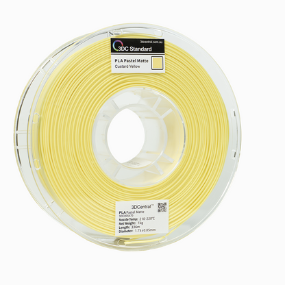 Matte custard yellow pink 3D printer filament spool