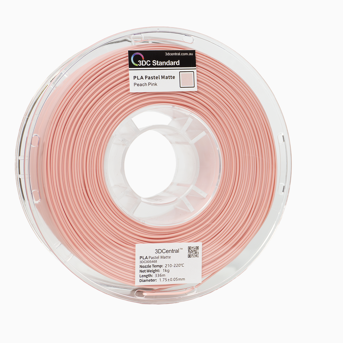 Matte peach pink 3D printer filament spool