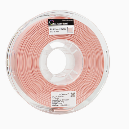 Matte peach pink 3D printer filament spool