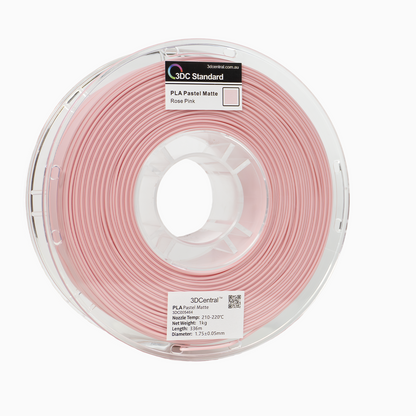 Matte rose pink 3D printer filament spool