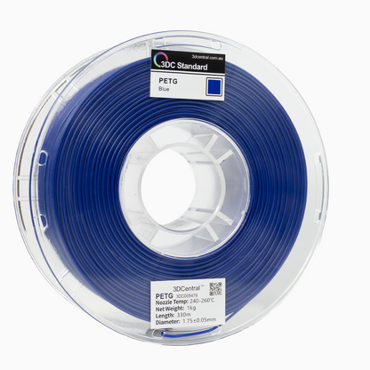 Standard PETG Blue 3D printer filament spool