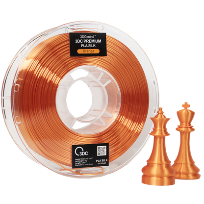 Premium orange 3D printer filament spool